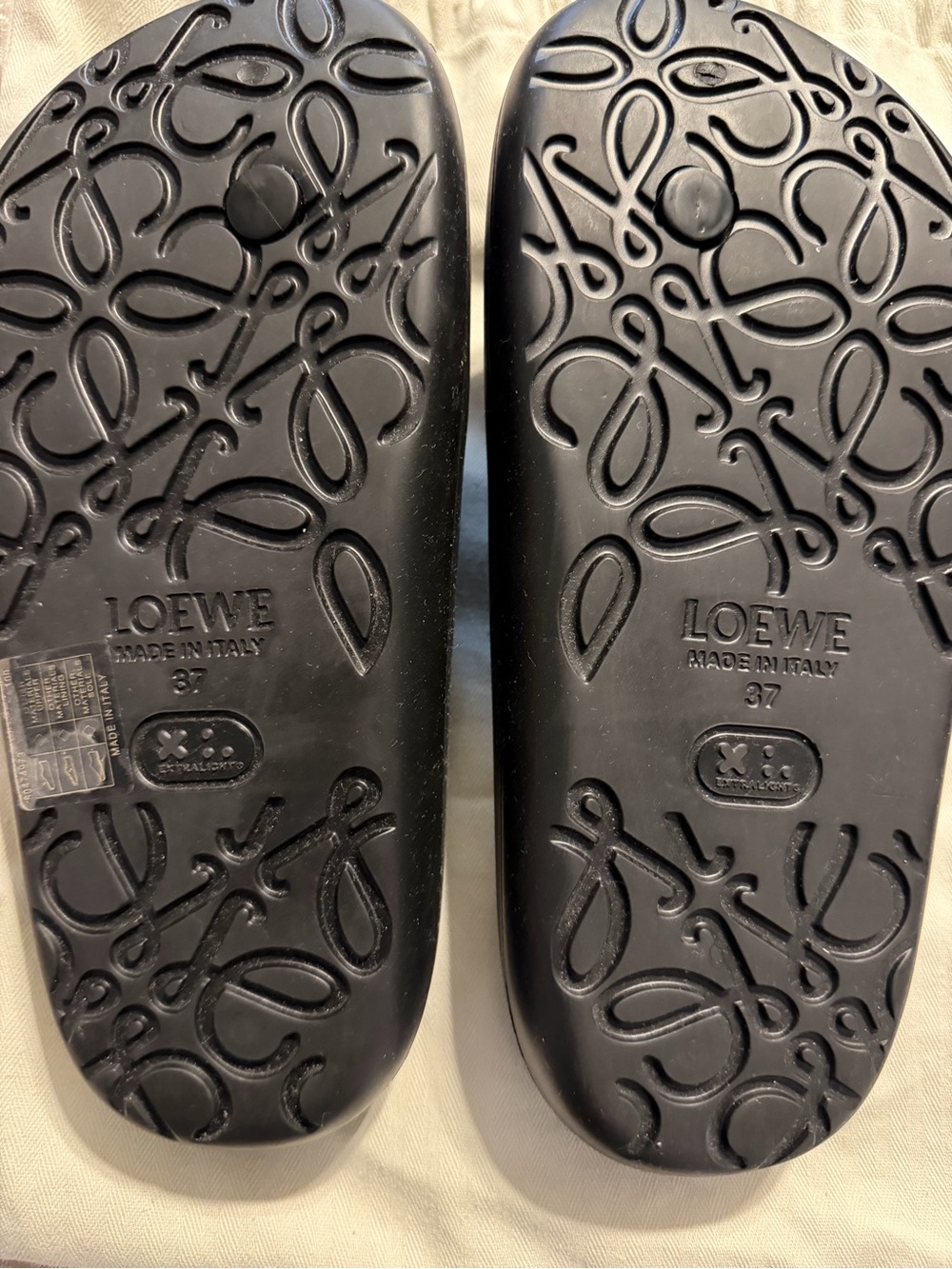LOEWE Black Women's Jelly Slide Sandals with Logo Orb - Picture 2 of 4
